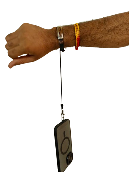 PHLOOP Active Silicone bracelet phone holder in black