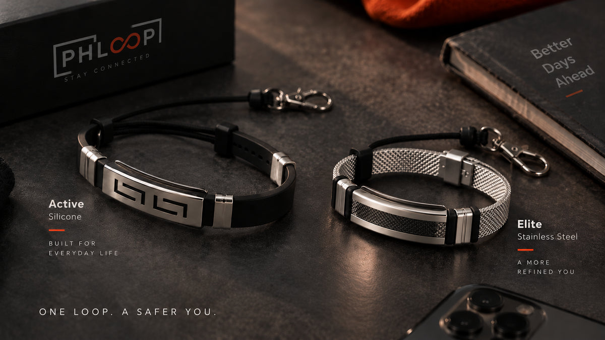 PHLOOP bracelet phone holder worn on the wrist, showing the clasp and tether used to judge build quality