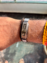 Close view of the PHLOOP Active Silicone band and stainless steel clasp on the wrist