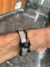 PHLOOP Elite Stainless Steel bracelet phone holder, polished 316L band with tether cord